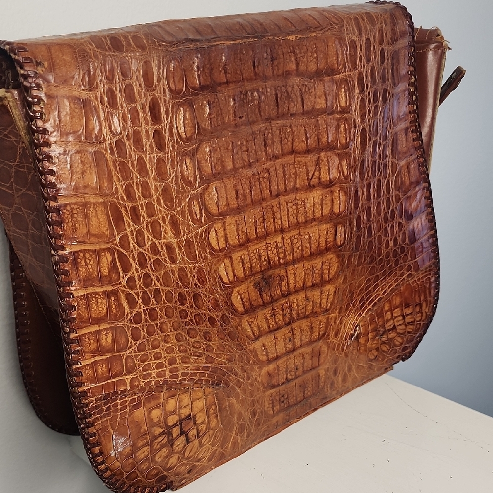 Baby Alligator Shoulder Bag Purse - Picture 4 of 15